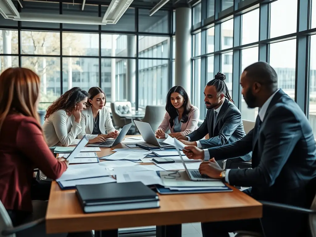A compelling image of legal professionals and activists collaborating in a courtroom setting, symbolizing the fight for legal reforms and human rights protection in South Africa.